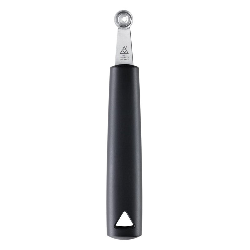 triangle Double Melon Baller - 0.4 in (10 mm) - Stainless Steel Scoop for Fruits, Vegetables, Butter & More - Comfortable, GreenGrip Handle - Dishwasher Safe - Made in Germany - Image 1